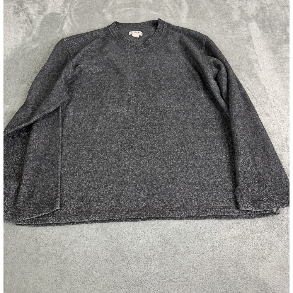 Vintage J. Crew Fleece Crewneck Sweatshirt Men's Size Large Gray